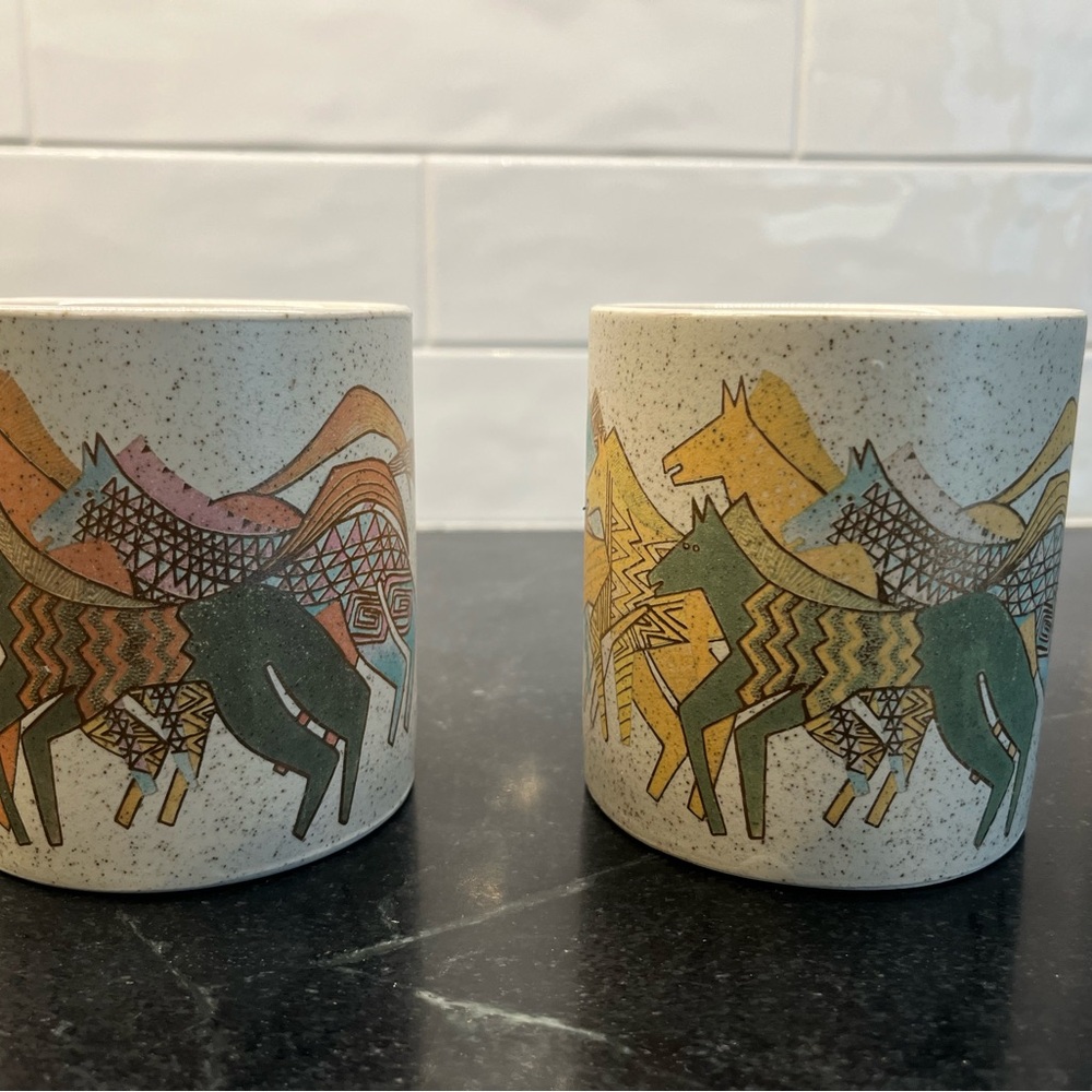 Laurel Burch Native Horses Ceramic Mug Collectable